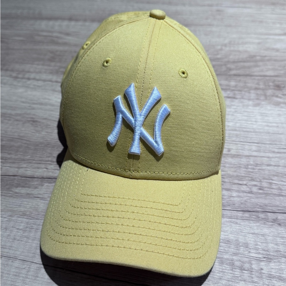 NY Yellow Baseball Cap with White Logo
